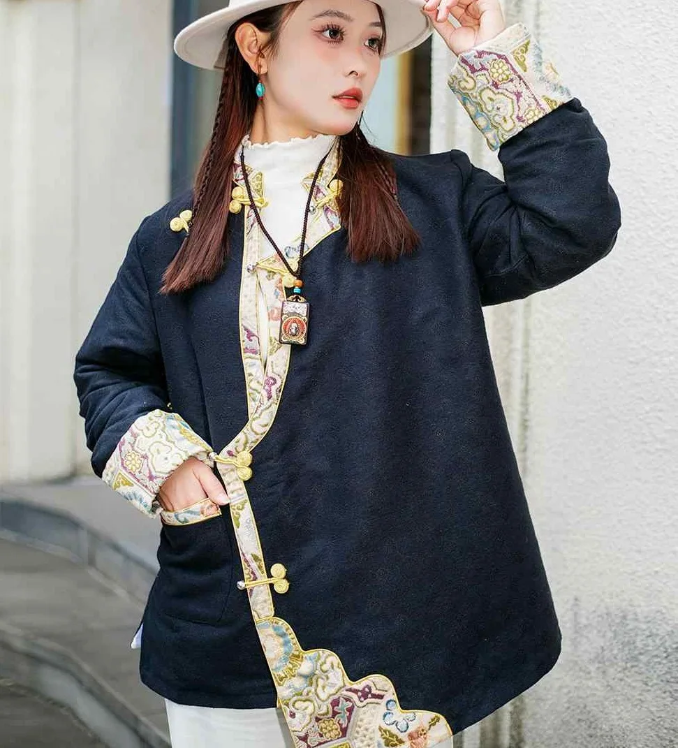 Tibetan Clothing Female Original Design Short Coat Tibet Pink Black Autumn Winter Top Ethnic Jacket Himalayan Region Overcoat
Tibetan Clothing Female Original Design Short Coat Tibet Pink Black Autumn Winter Top Ethnic Jacket Himalayan Region Overcoat