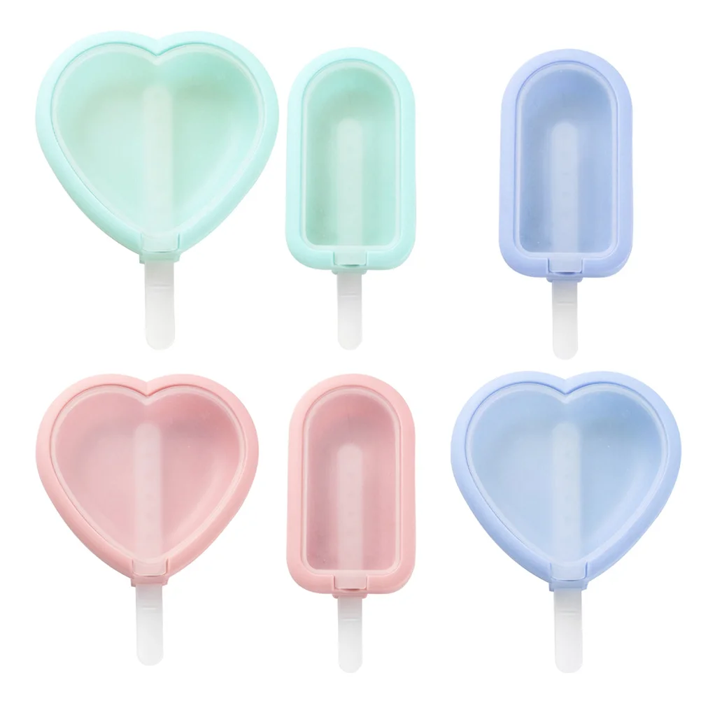 6Pcs DIY Maker Soft Silicone Ice Cream Mold Heart and Semiellipse Reusable Ice Stick Mould Treats Maker for Kids
6Pcs DIY Maker Soft Silicone Ice Cream Mold Heart and Semiellipse Reusable Ice Stick Mould Treats Maker for Kids
