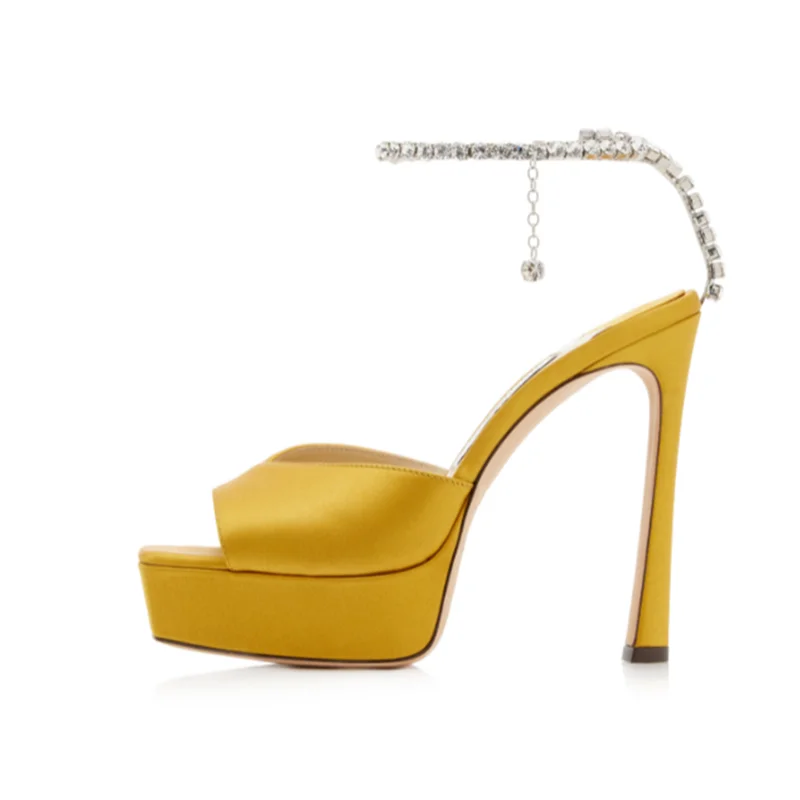 Square Head Fish Mouth Waterproof Platform Thin Heel Silk Water Diamond Metal Chain Ultra High Heel Banquet Fashion Sandals 2023
Square Head Fish Mouth Waterproof Platform Thin Heel Silk Water Diamond Metal Chain Ultra High Heel Banquet Fashion Sandals 2023