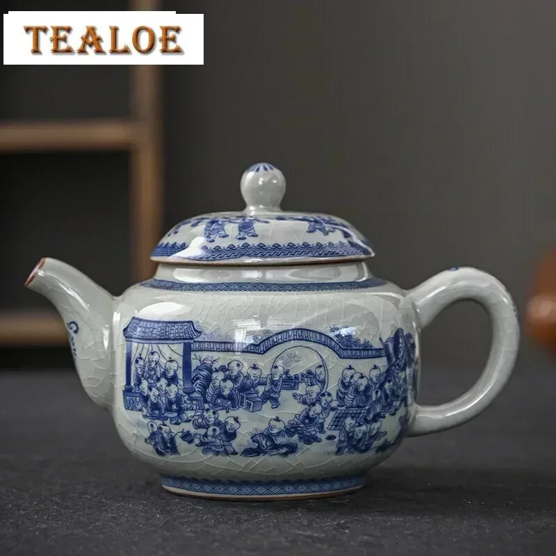 250ml Blue and White Porcelain Handmade Teapot Household Thousands of Miles Teapot Jingdezhen Pot Tea Making Kettle Teaset Gifts
250ml Blue and White Porcelain Handmade Teapot Household Thousands of Miles Teapot Jingdezhen Pot Tea Making Kettle Teaset Gifts