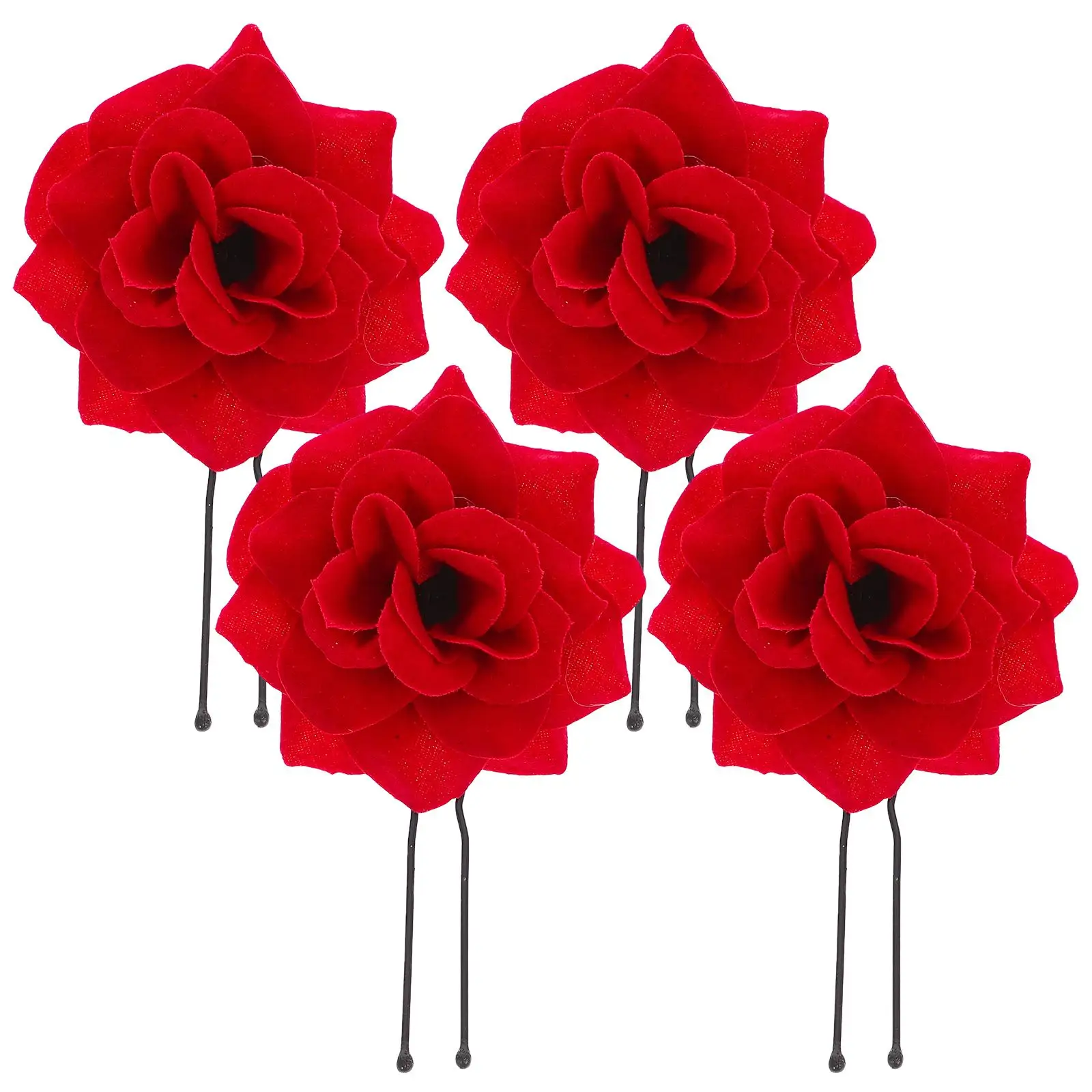 4 Pcs Fleece Rose Hairpin Girl Accessories Decorate Red Decorative Pins for Women Zinc Alloy Miss Flower Artificial Small
4 Pcs Fleece Rose Hairpin Girl Accessories Decorate Red Decorative Pins for Women Zinc Alloy Miss Flower Artificial Small