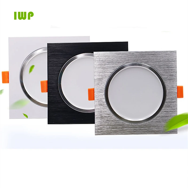 LED Downlights 3W5W7W9W12W AC85-265V Square Silver Black White LED Ceiling Lamp Down Light for Kitchen Home Indoor Lighting
LED Downlights 3W5W7W9W12W AC85-265V Square Silver Black White LED Ceiling Lamp Down Light for Kitchen Home Indoor Lighting