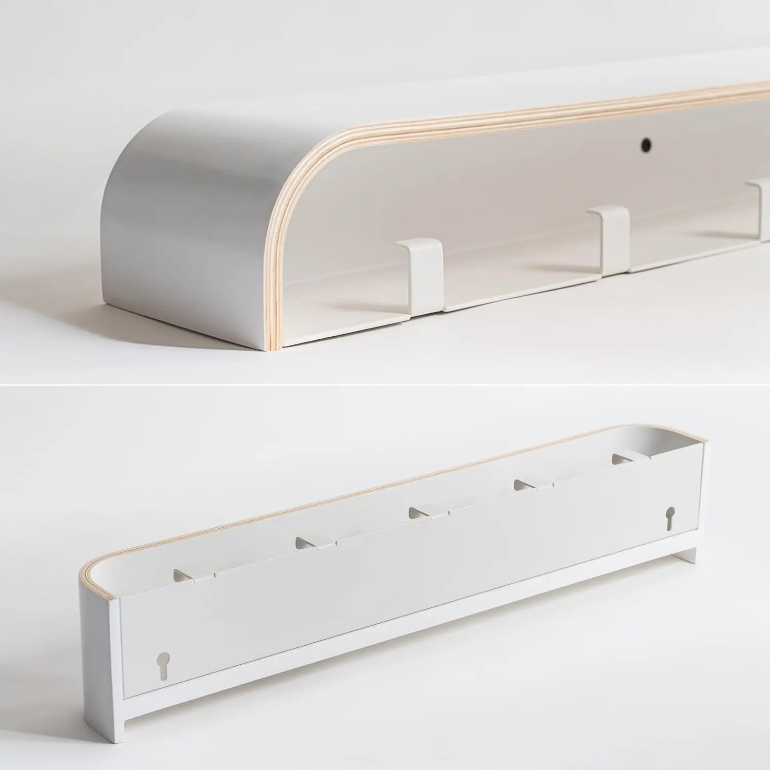 Wall-Mounted Coat Rack 'Toke' - Modern Design Coat Rack With Hidden Wall Hooks - Solid Wood Veneer Panel Coat Hanger - White
Wall-Mounted Coat Rack 'Toke' - Modern Design Coat Rack With Hidden Wall Hooks - Solid Wood Veneer Panel Coat Hanger - White