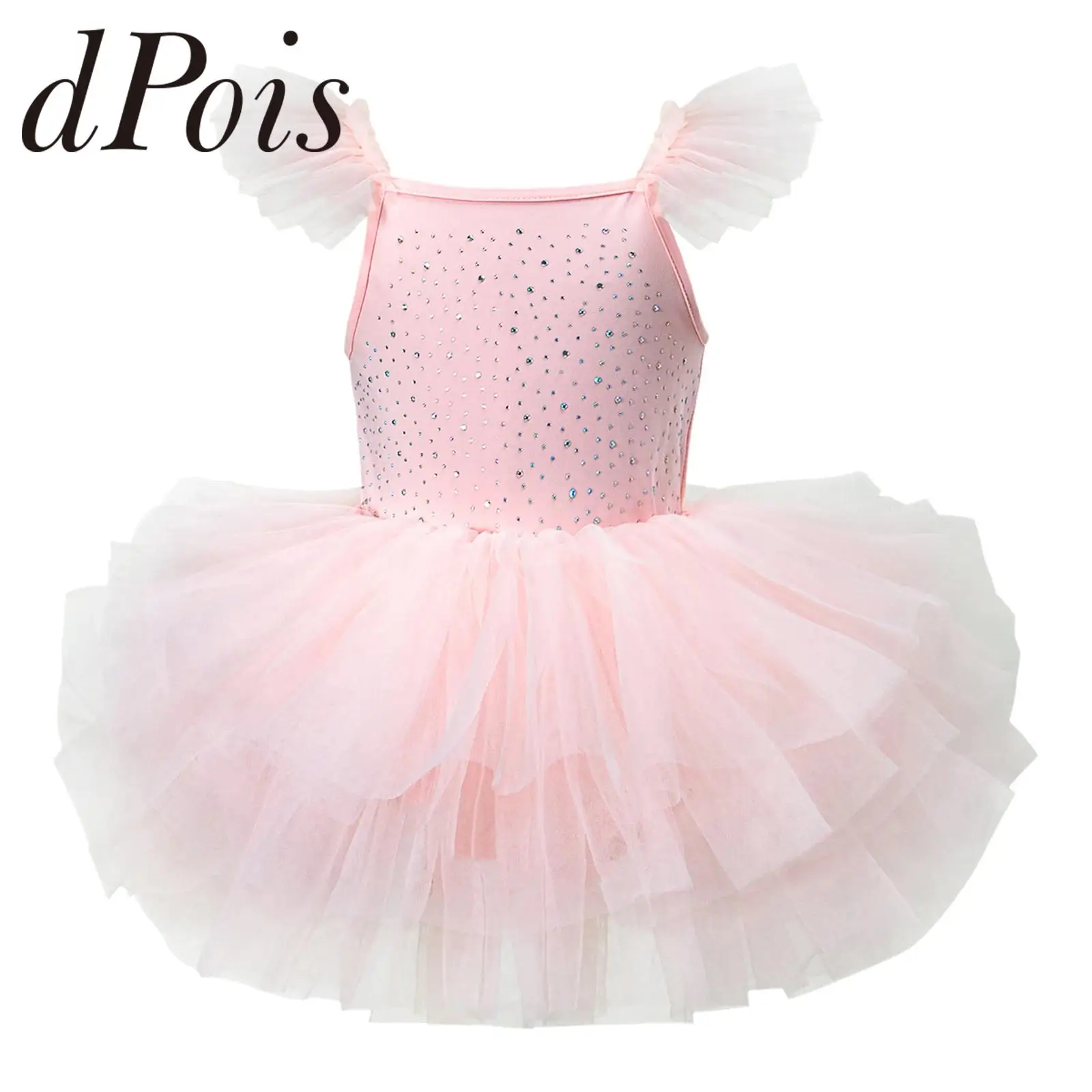 Girls Shiny Rhinestones Tulle Dress for Stage Performance Ballerina Dance Costume Kids Princess Ruffled Sleeves Ballet Tutu
Girls Shiny Rhinestones Tulle Dress for Stage Performance Ballerina Dance Costume Kids Princess Ruffled Sleeves Ballet Tutu