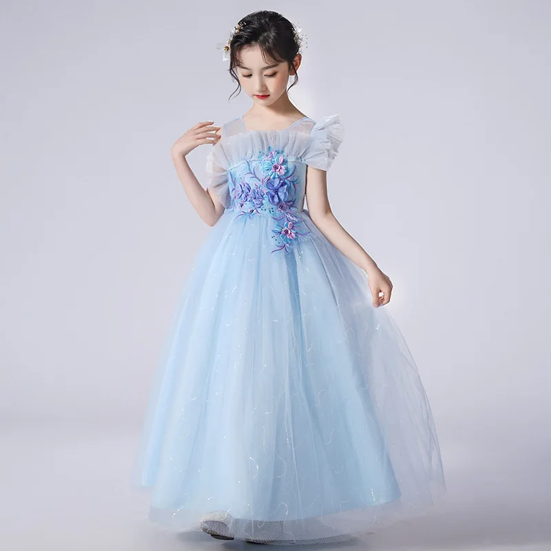 Fashion Embroidery Flower Wedding Dress for Girl Sequin Shiny Princess Dress Elegant Piano Performance Evening Gown Birthday
Fashion Embroidery Flower Wedding Dress for Girl Sequin Shiny Princess Dress Elegant Piano Performance Evening Gown Birthday