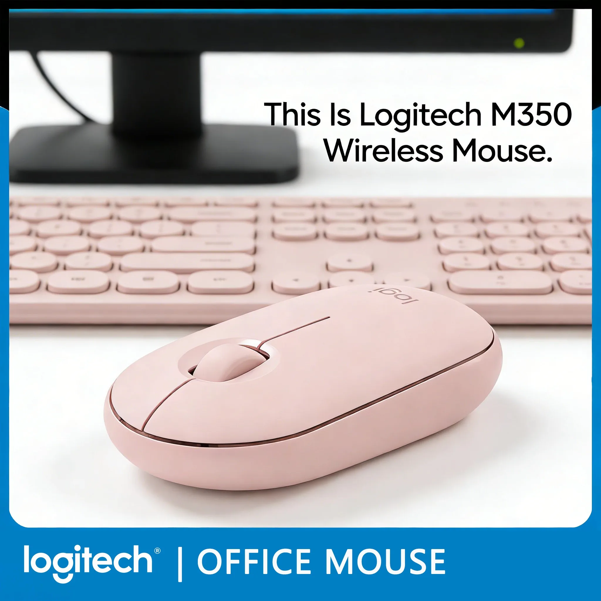 Logitech POP/Pebble M350 Ultra-Slim Portable Mouse Business Trip Ready Multi-Device