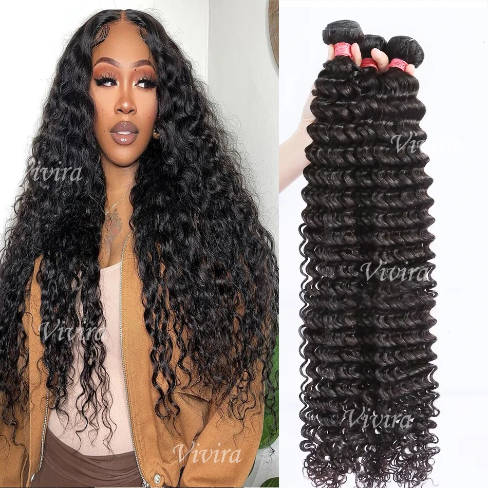 Deep Wave Bundles Human Hair Unprocessed Curly Brazilian Remy Hair Doule Drawn Bundles Weave Extensions 26 28 30 Inch
Deep Wave Bundles Human Hair Unprocessed Curly Brazilian Remy Hair Doule Drawn Bundles Weave Extensions 26 28 30 Inch
