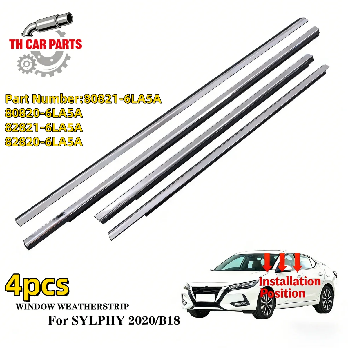 Car Window Weatherstrip Chrome For 2020 Nissan Sylphy B18 Window Moulding Trim 80821-6LA5A 80820-6LA5A 82821-6LA5A 82820-6LA5A
Car Window Weatherstrip Chrome For 2020 Nissan Sylphy B18 Window Moulding Trim 80821-6LA5A 80820-6LA5A 82821-6LA5A 82820-6LA5A
