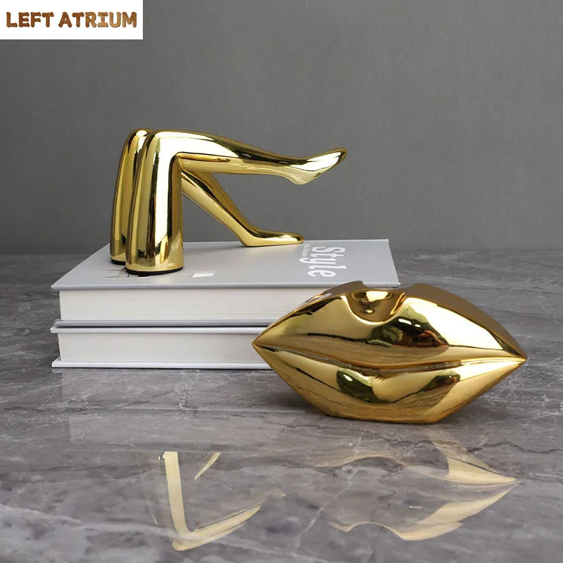 Golden Lips/leg Statue Gilded Artwork Ornaments Desktop Resin Figurines Human Body Sculpture Home Decoration Accessories Modern
Golden Lips/leg Statue Gilded Artwork Ornaments Desktop Resin Figurines Human Body Sculpture Home Decoration Accessories Modern