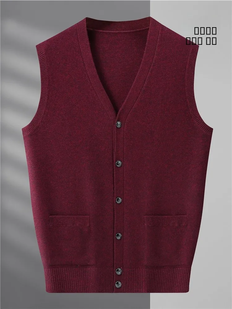 plus Size Knitted Pure Wool Vest for Older Men Autumn Faion Ci Sle Button Decorated Woolen Sweater V-Ne Casual Wear
plus Size Knitted Pure Wool Vest for Older Men Autumn Faion Ci Sle Button Decorated Woolen Sweater V-Ne Casual Wear