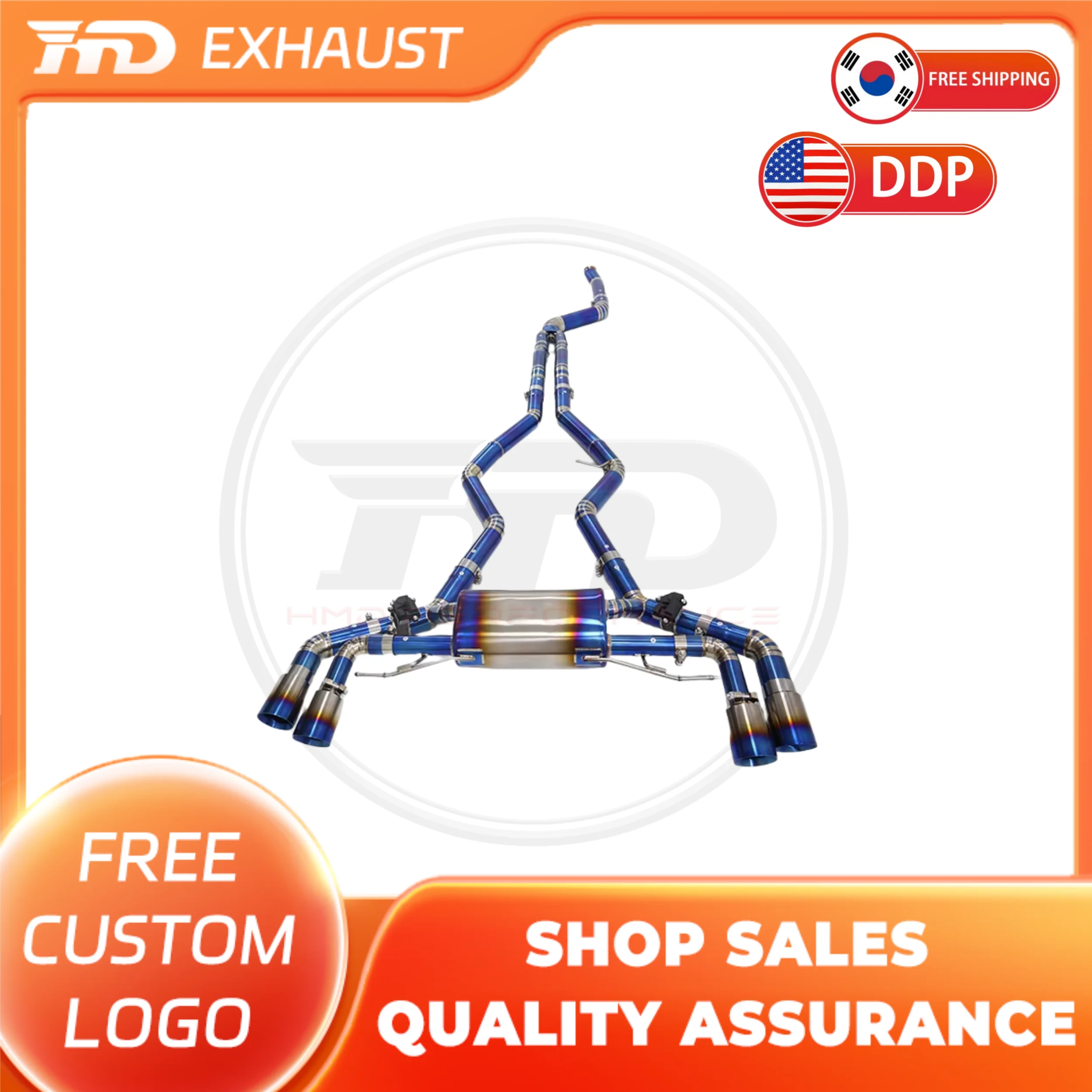 HMD Exclusive customization Titanium Alloy Exhaust Catback for BMW 440i G22 High Flow Performance Pipe Muffler With Valves
HMD Exclusive customization Titanium Alloy Exhaust Catback for BMW 440i G22 High Flow Performance Pipe Muffler With Valves