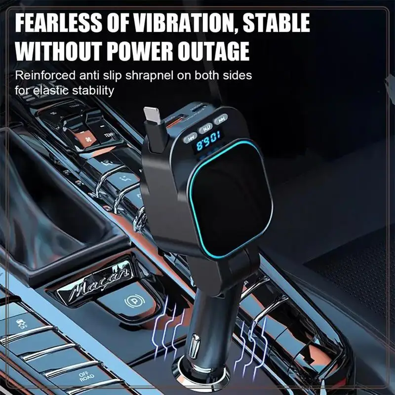 Reliable-96W PD Type-C+QC3.0 Fast Car Charger With Bluetooth 5.3 Fm Transmitter And MP3 Player With 2 Retractable Cables,96W PD
Reliable-96W PD Type-C+QC3.0 Fast Car Charger With Bluetooth 5.3 Fm Transmitter And MP3 Player With 2 Retractable Cables,96W PD