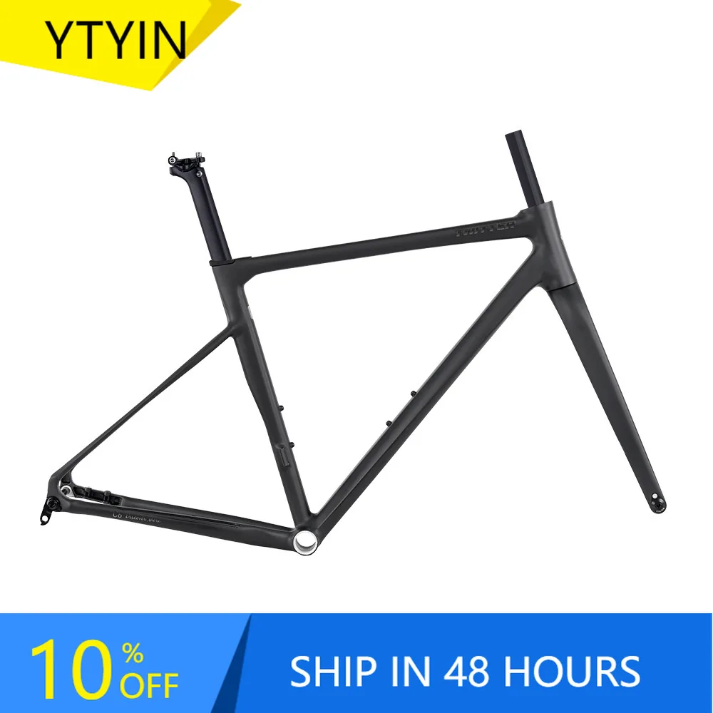 YTYIN Zhuote C6 Comfortable Comprehensive Bicycle Frame Aluminum Alloy Road Bike Frame with Disc Brake Thru Axle Carbon Fiber Fo
YTYIN Zhuote C6 Comfortable Comprehensive Bicycle Frame Aluminum Alloy Road Bike Frame with Disc Brake Thru Axle Carbon Fiber Fo