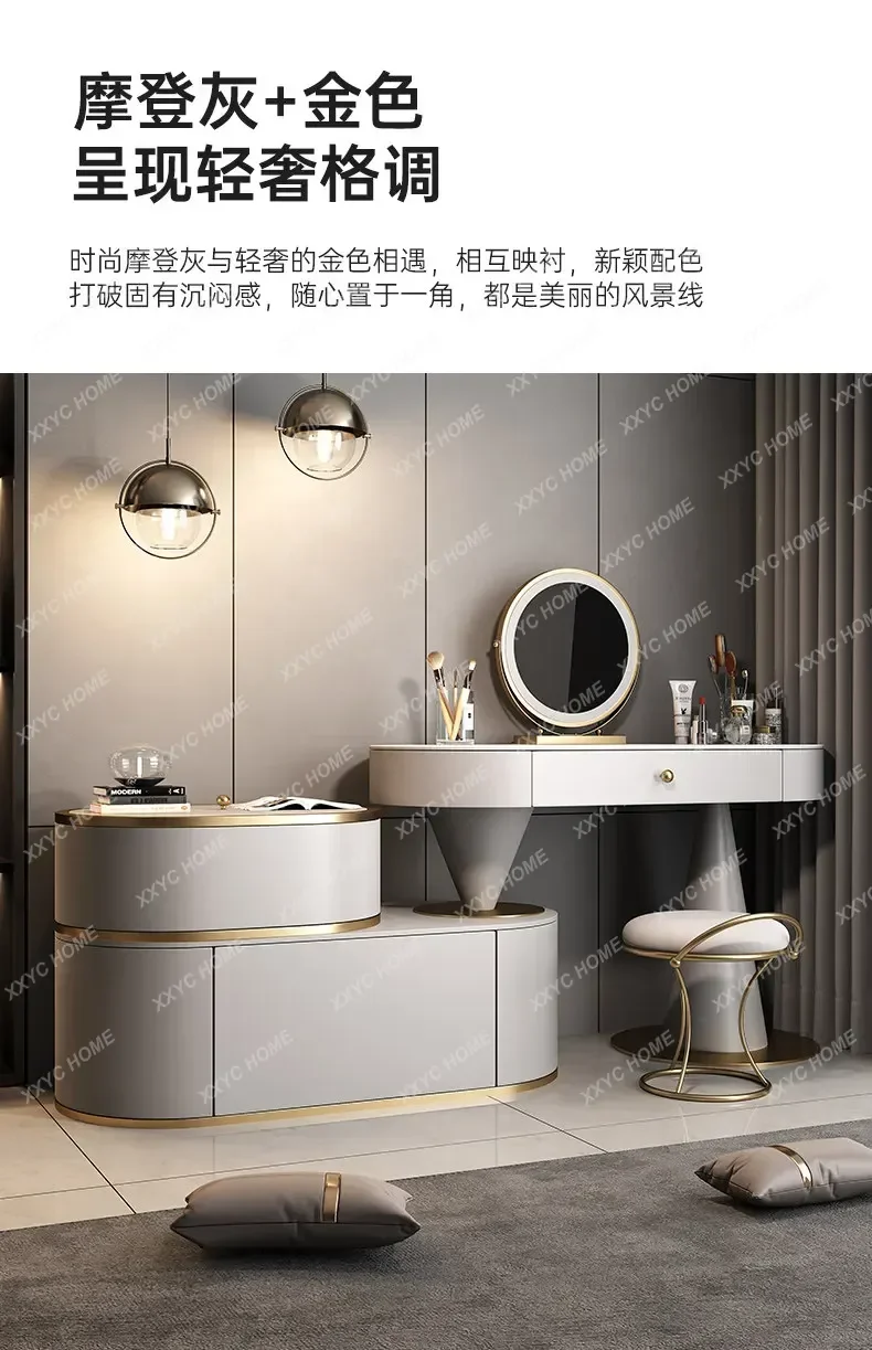 ES Premium light luxury storage solid wood chest dresser integrated makeup table master bedroom bedside table bedside tail corne
ES Premium light luxury storage solid wood chest dresser integrated makeup table master bedroom bedside table bedside tail corne