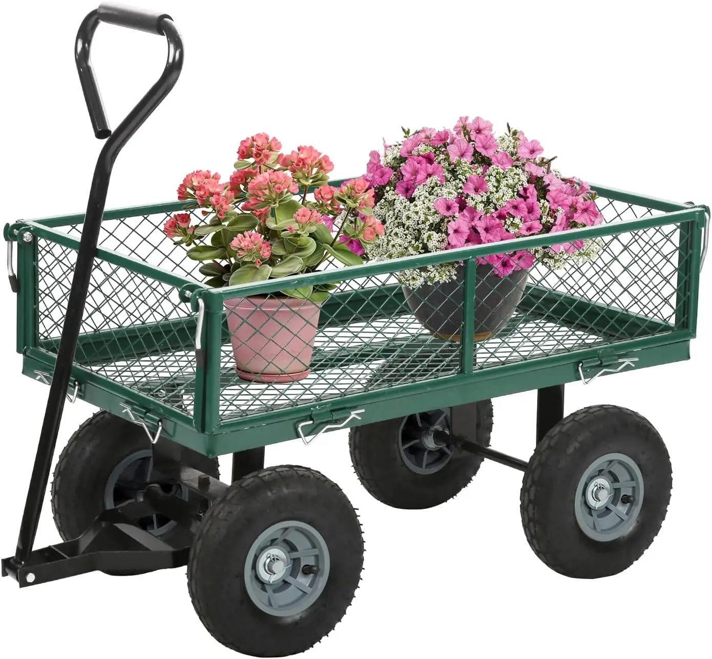 garden cart streel heavy duty 500 lbs capacity,utility cart wagon with removable sides and 180°rotating handle for yard, lawn a
garden cart streel heavy duty 500 lbs capacity,utility cart wagon with removable sides and 180°rotating handle for yard, lawn a