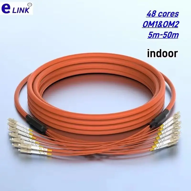 fiber patchcord bundle OM1 OM2 48 cores LC-LC 5m-50m 20m10m5m30m jumper SC FC ST E2000 MM optical patch lead 48C ELINK
fiber patchcord bundle OM1 OM2 48 cores LC-LC 5m-50m 20m10m5m30m jumper SC FC ST E2000 MM optical patch lead 48C ELINK