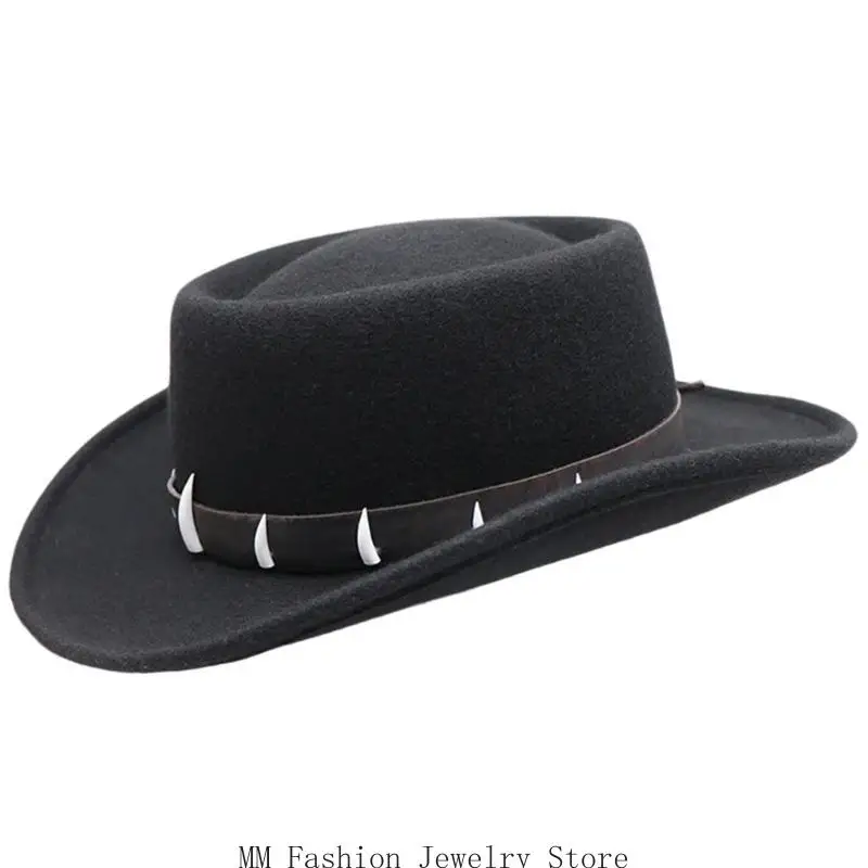 Stylish Wool Fedoras Hat with Faux Ethnic Decors Stage Show Top Hat for Western Styles Enthusiasts and Cosplay Parties
Stylish Wool Fedoras Hat with Faux Ethnic Decors Stage Show Top Hat for Western Styles Enthusiasts and Cosplay Parties
