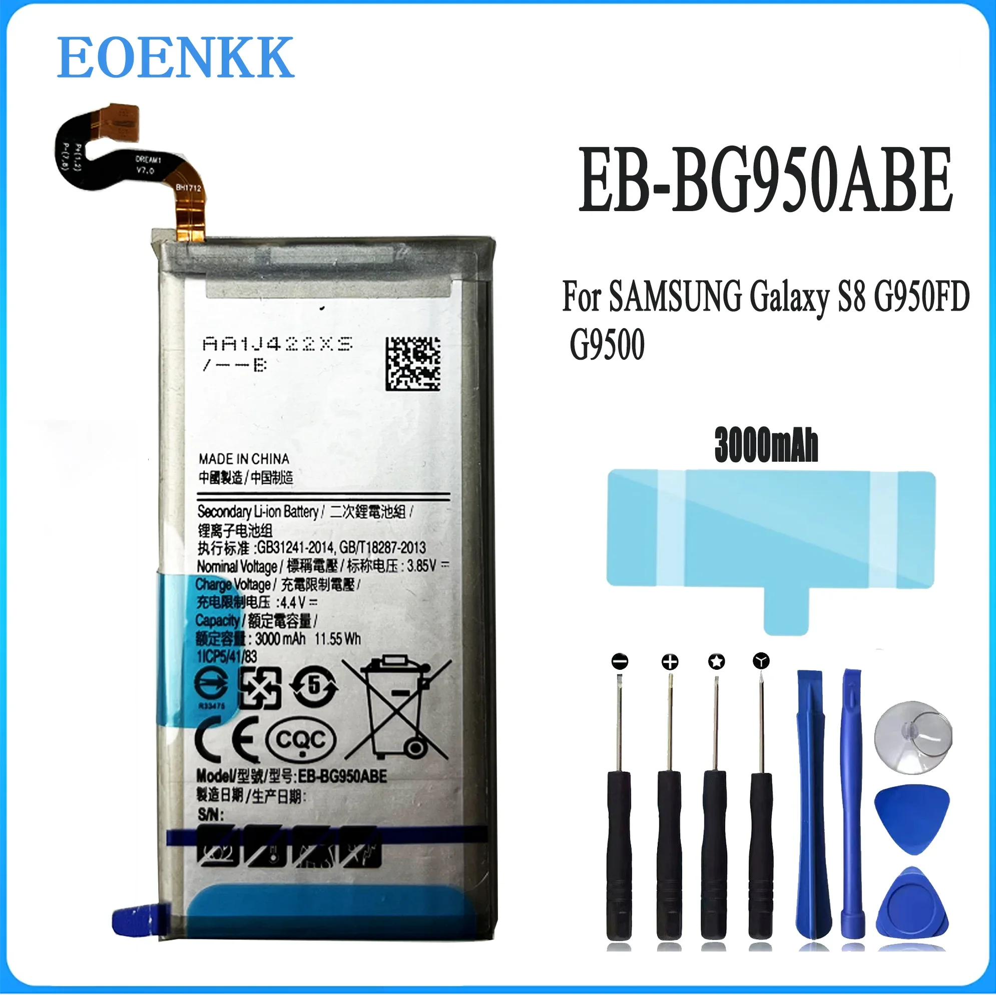 EB-BG950ABE EB-BG950ABA For Galaxy S8 SM-G9508 G950F G950A G950T G950U G950V G950S Mobile Phone Batteries 3000mAh
EB-BG950ABE EB-BG950ABA For Galaxy S8 SM-G9508 G950F G950A G950T G950U G950V G950S Mobile Phone Batteries 3000mAh