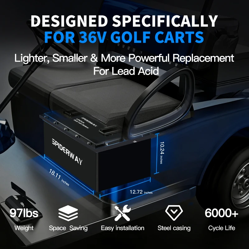 36V 105Ah Golf Cart LiFePO4 Lithium Battery With Charger for Yamaha G1 G2 G3 G8 G14
36V 105Ah Golf Cart LiFePO4 Lithium Battery With Charger for Yamaha G1 G2 G3 G8 G14