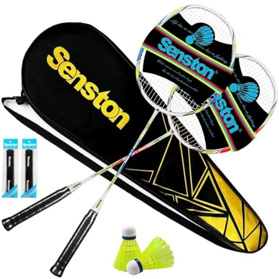 Carbon Fiber Composite Badminton Rackets Set of 2 Lightweight Pre-Strung Racquets for Beginners, Casual Outdoor Play and Family
Carbon Fiber Composite Badminton Rackets Set of 2 Lightweight Pre-Strung Racquets for Beginners, Casual Outdoor Play and Family
