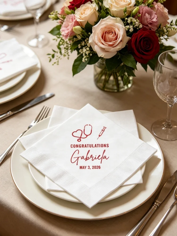 Custom Monogram Table Decor Napkins for Nurse Nursing School Graduation Party Celebration Multiple Colors Available
Custom Monogram Table Decor Napkins for Nurse Nursing School Graduation Party Celebration Multiple Colors Available
