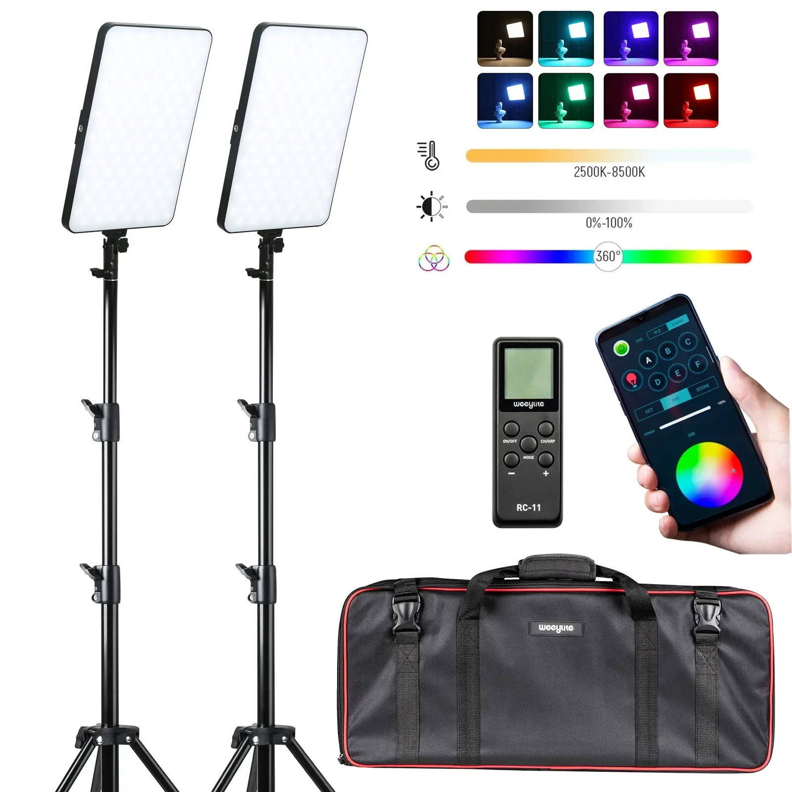 Viltrox Weeylite Sprite40 40W RGB LED Video Light Camera Panel Wireless Remote Bi-Color With Light Stand For Studio Shooting
Viltrox Weeylite Sprite40 40W RGB LED Video Light Camera Panel Wireless Remote Bi-Color With Light Stand For Studio Shooting