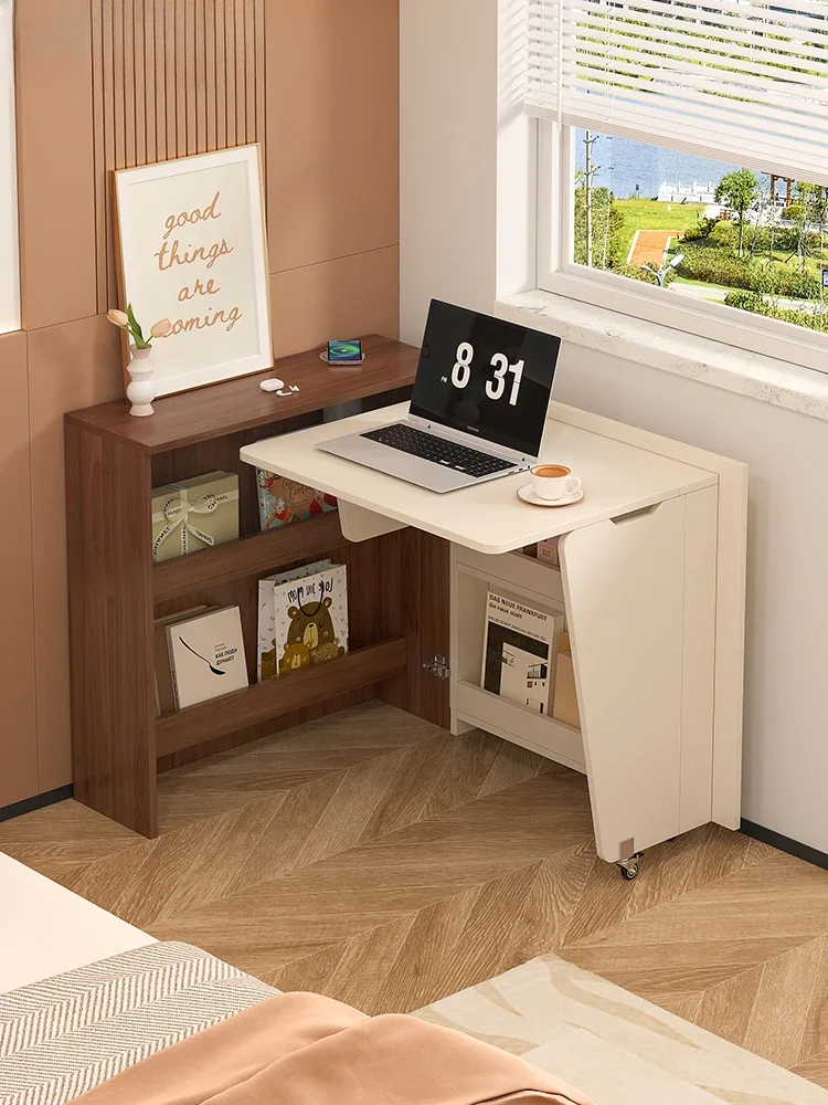 # Угловой складной стол кремового цвета в античном стиле, встроенная книжная полка для спальни, мобильный компьютерный стол, телескопическое обучение
# Угловой складной стол кремового цвета в античном стиле, встроенная книжная полка для спальни, мобильный компьютерный стол, телескопическое обучение