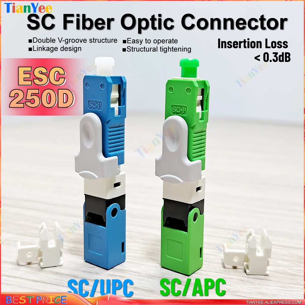 400pcs / Lot Free shipping ESC250D SC APC SM Single-Mode Fiber Optic New Model FTTH Optic Fast Connector Promotion Surprise
400pcs / Lot Free shipping ESC250D SC APC SM Single-Mode Fiber Optic New Model FTTH Optic Fast Connector Promotion Surprise