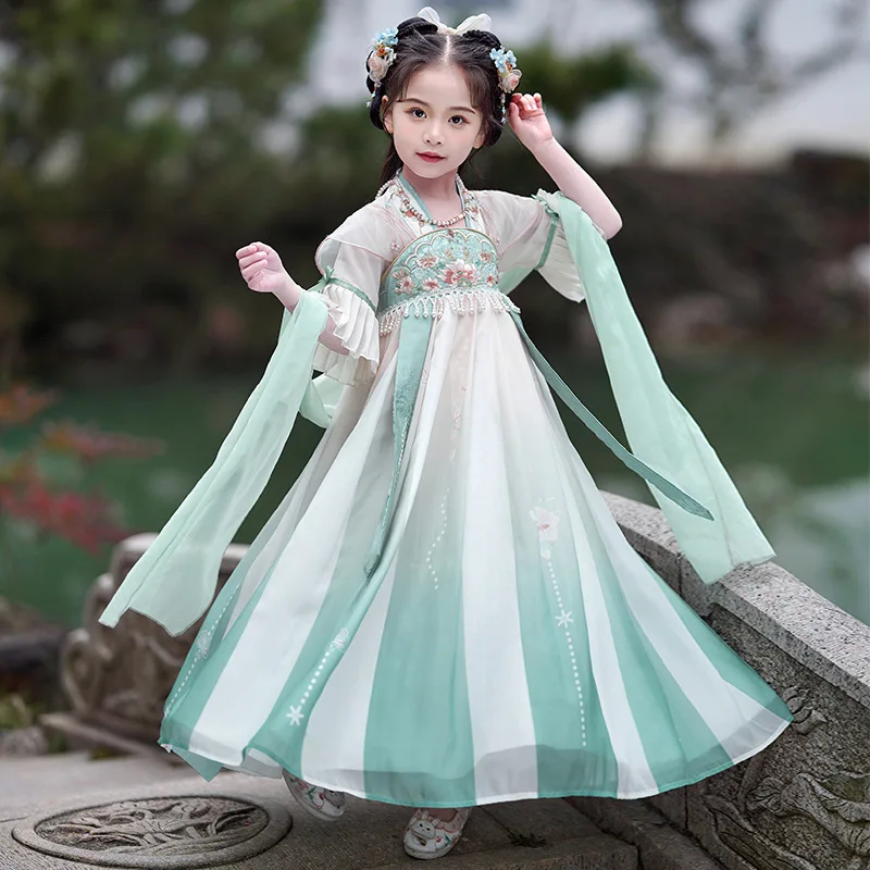 2023 Summer New Fairy Hanfu For Kids Girl Children Costume Tang Suit Chinese Traditional Dress Princess Clothing Hanfu Dress
2023 Summer New Fairy Hanfu For Kids Girl Children Costume Tang Suit Chinese Traditional Dress Princess Clothing Hanfu Dress