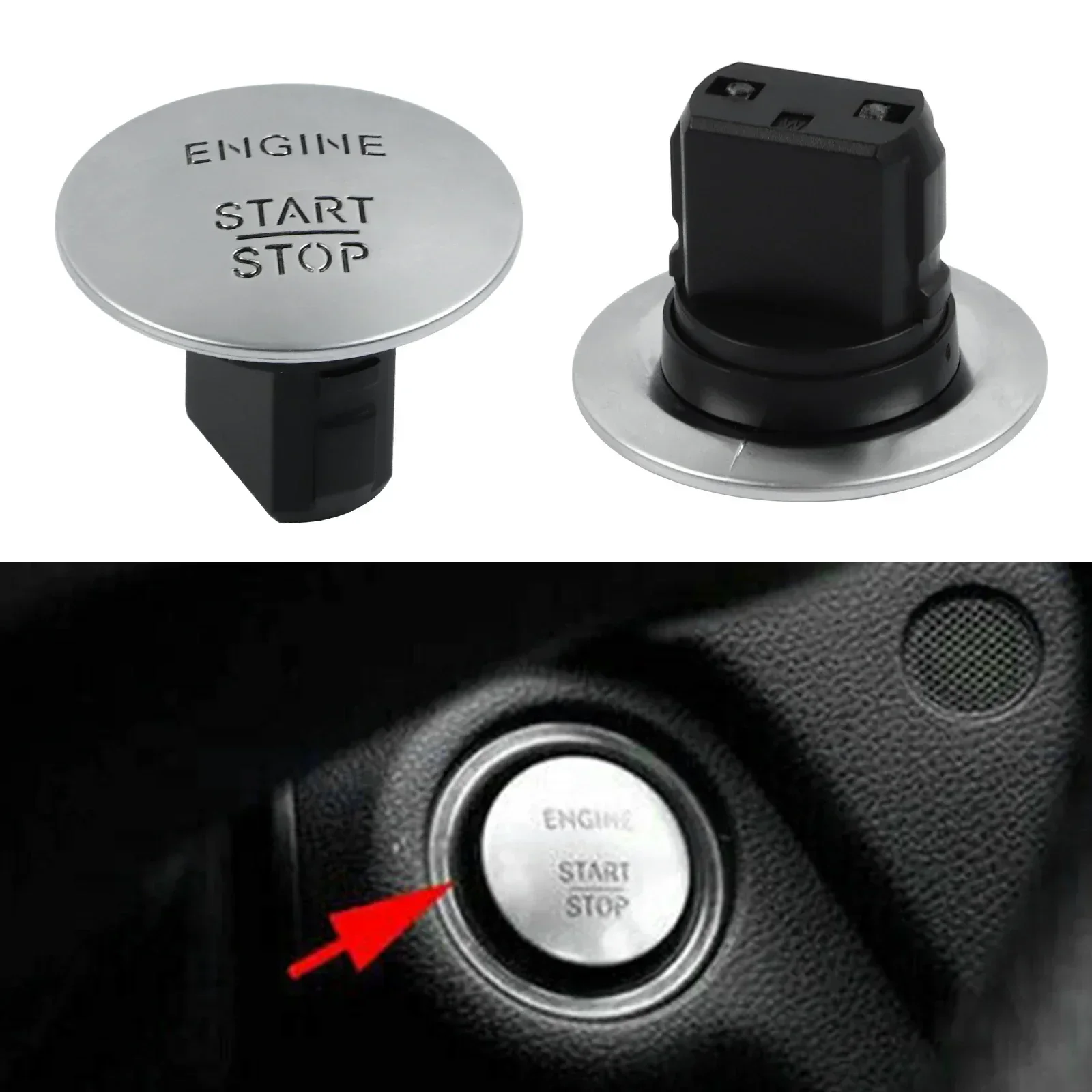 Engine Start Stop Button Switch Push Button Start 2215450714 for Mercedes Benz CL550 E350 GL350 GL450 S550 SL500 SLK200 SLK350
Engine Start Stop Button Switch Push Button Start 2215450714 for Mercedes Benz CL550 E350 GL350 GL450 S550 SL500 SLK200 SLK350