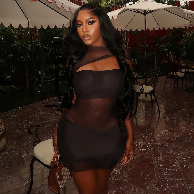 Sexy Mesh Patchwork Birthday Dress Woman Sleeveless See Through Hollow Out Night Party Club Bodycon Mini Dress Elegant Vestidos
Sexy Mesh Patchwork Birthday Dress Woman Sleeveless See Through Hollow Out Night Party Club Bodycon Mini Dress Elegant Vestidos