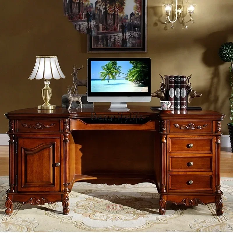 yj5American semicircular desk household solid wood European boss office desk
yj5American semicircular desk household solid wood European boss office desk