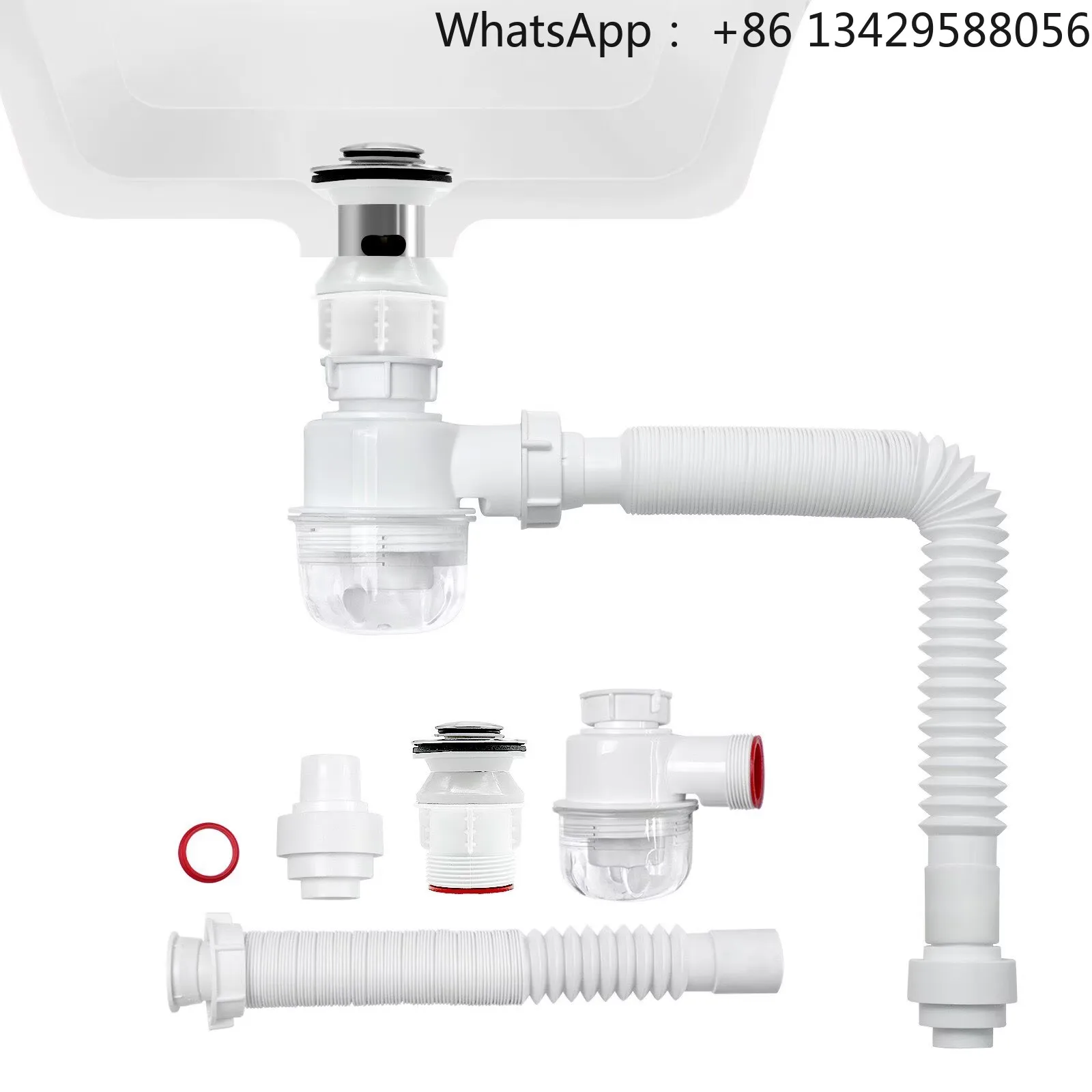 Weihao Flexible White Basin Sink Drainer Pipe Retractable Hose Horizontal Anti-odor Drain Outlet Waste Drain Bathroom
Weihao Flexible White Basin Sink Drainer Pipe Retractable Hose Horizontal Anti-odor Drain Outlet Waste Drain Bathroom