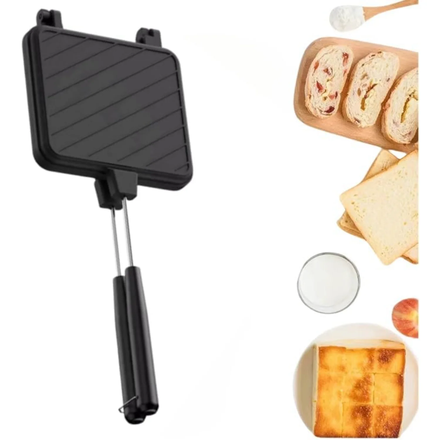 4w1h Sandwich Machine - Portable Non stick Pot, Machine, Camping Pie Iron, Double sided Suitable for San
4w1h Sandwich Machine - Portable Non stick Pot, Machine, Camping Pie Iron, Double sided Suitable for San