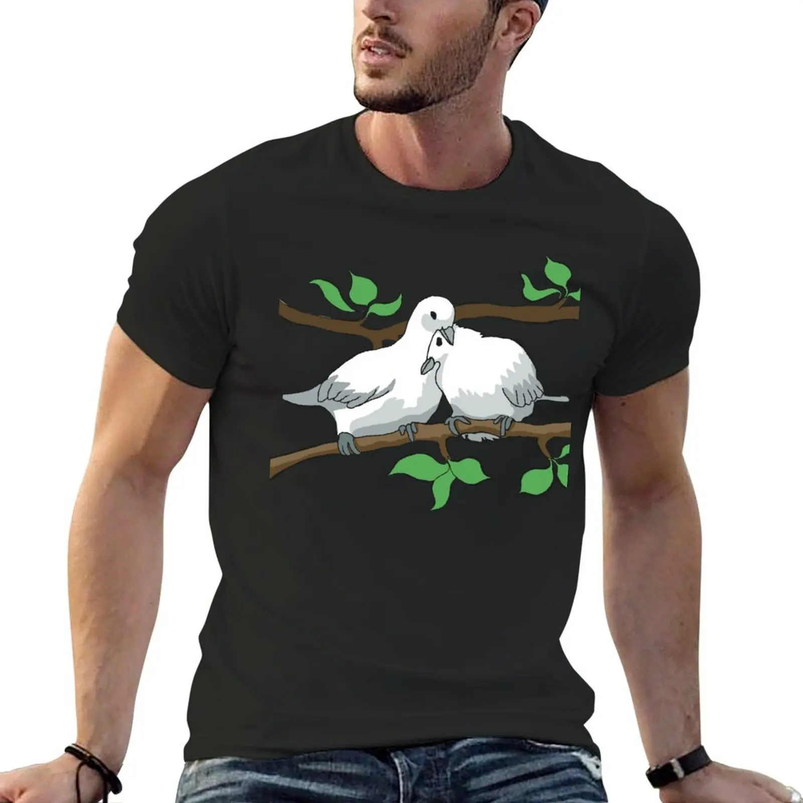 Two Doves T-Shirt Blouse Personalized t-shirt summer tops oversizeds men clothing
Two Doves T-Shirt Blouse Personalized t-shirt summer tops oversizeds men clothing