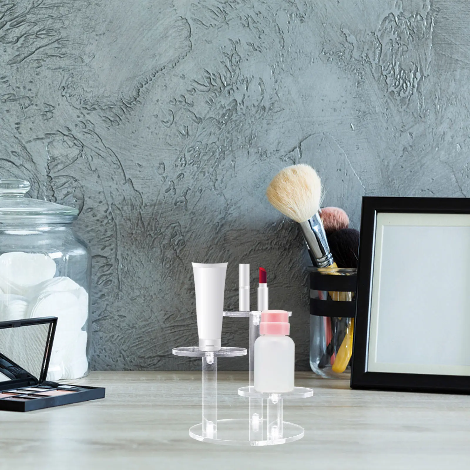 Прозрачная акриловая подставка-органайзер для украшений, парфюмерии и косметики, настольная полка для хранения, акриловые полки-держатели
Прозрачная акриловая подставка-органайзер для украшений, парфюмерии и косметики, настольная полка для хранения, акриловые полки-держатели