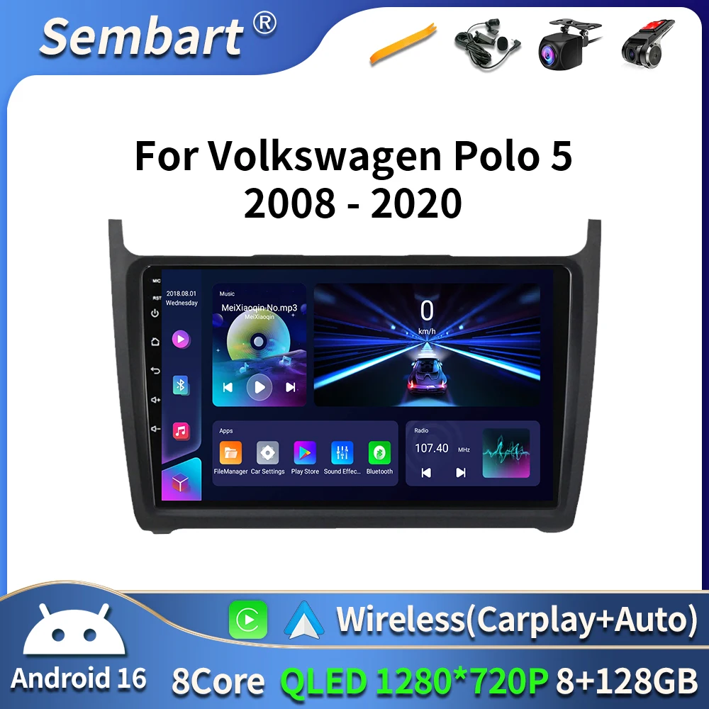 Car Multimedia For VW Volkswagen POLO 5 2008-2020 Vento Wireless Carplay Android 16 Auto Car Radio stereo DSP 2 Din 4G WIFI QLED
Car Multimedia For VW Volkswagen POLO 5 2008-2020 Vento Wireless Carplay Android 16 Auto Car Radio stereo DSP 2 Din 4G WIFI QLED