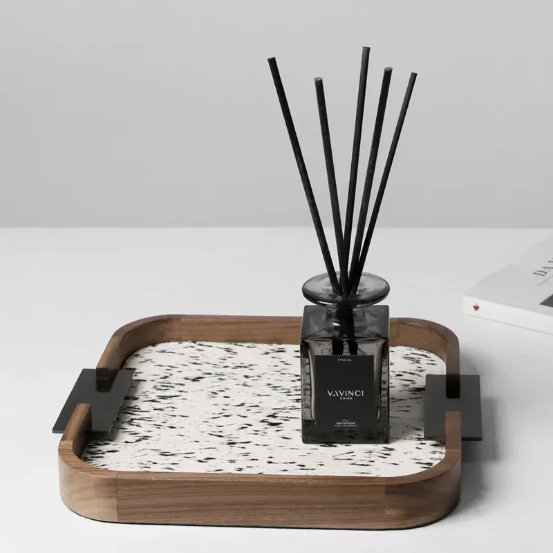 Nordic Household Walnut Incense Storage Tray Living Room Tea Table Sundries Decorative Tray Multi-functional Bathroom Tray
Nordic Household Walnut Incense Storage Tray Living Room Tea Table Sundries Decorative Tray Multi-functional Bathroom Tray