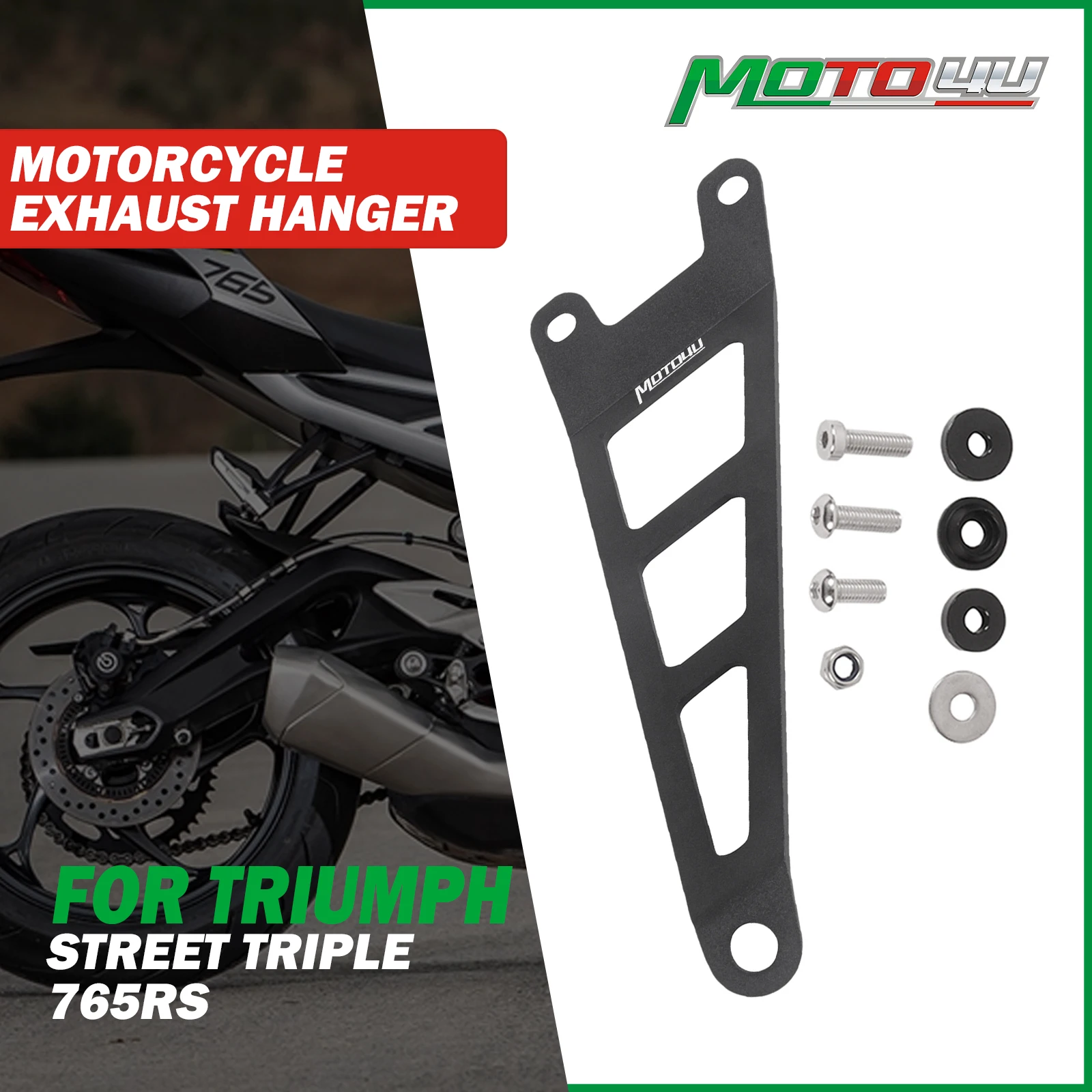 For Triump Street Triple 765RS 765 RS 2017-2022 2023 2024 Exhaust Hanger Motorcycle Accessories Exhaust Hanger Bracket
For Triump Street Triple 765RS 765 RS 2017-2022 2023 2024 Exhaust Hanger Motorcycle Accessories Exhaust Hanger Bracket