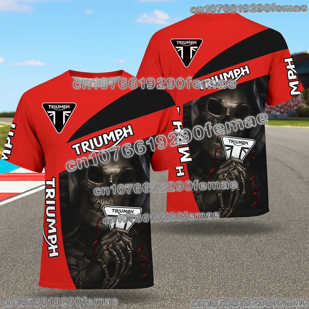Лидер продаж 2026, футболка с дизайном черепа Triumph для езды на мотоцикле, удобная повседневная уличная одежда с фанатом, модный байкерский стиль, топ с короткими рукавами 
Лидер продаж 2026, футболка с дизайном черепа Triumph для езды на мотоцикле, удобная повседневная уличная одежда с фанатом, модный байкерский стиль, топ с короткими рукавами
