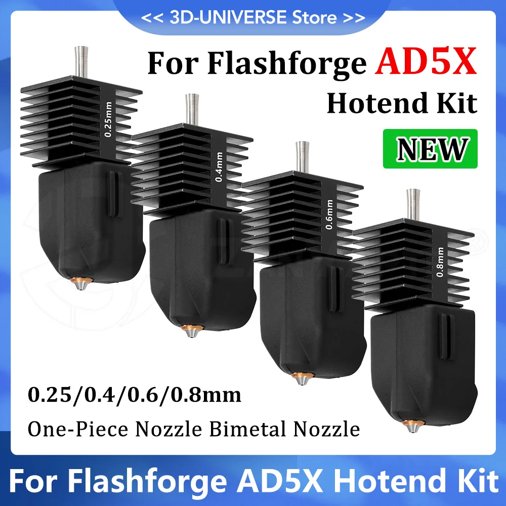 Premium Integrated One Piece Bimetallic Hotend Assembly High Temperature Upgrade Accessories For Flashforge AD5X 3D Printer
Premium Integrated One Piece Bimetallic Hotend Assembly High Temperature Upgrade Accessories For Flashforge AD5X 3D Printer