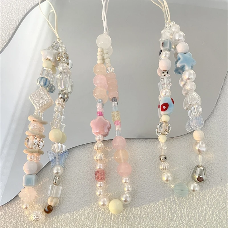 Korean Cute Star Heart Butterfly Beaded Phone Chain Charm Lanyard For iPhone 15 14 Samsung Universal Accessories Jewelry Pendant
Korean Cute Star Heart Butterfly Beaded Phone Chain Charm Lanyard For iPhone 15 14 Samsung Universal Accessories Jewelry Pendant
