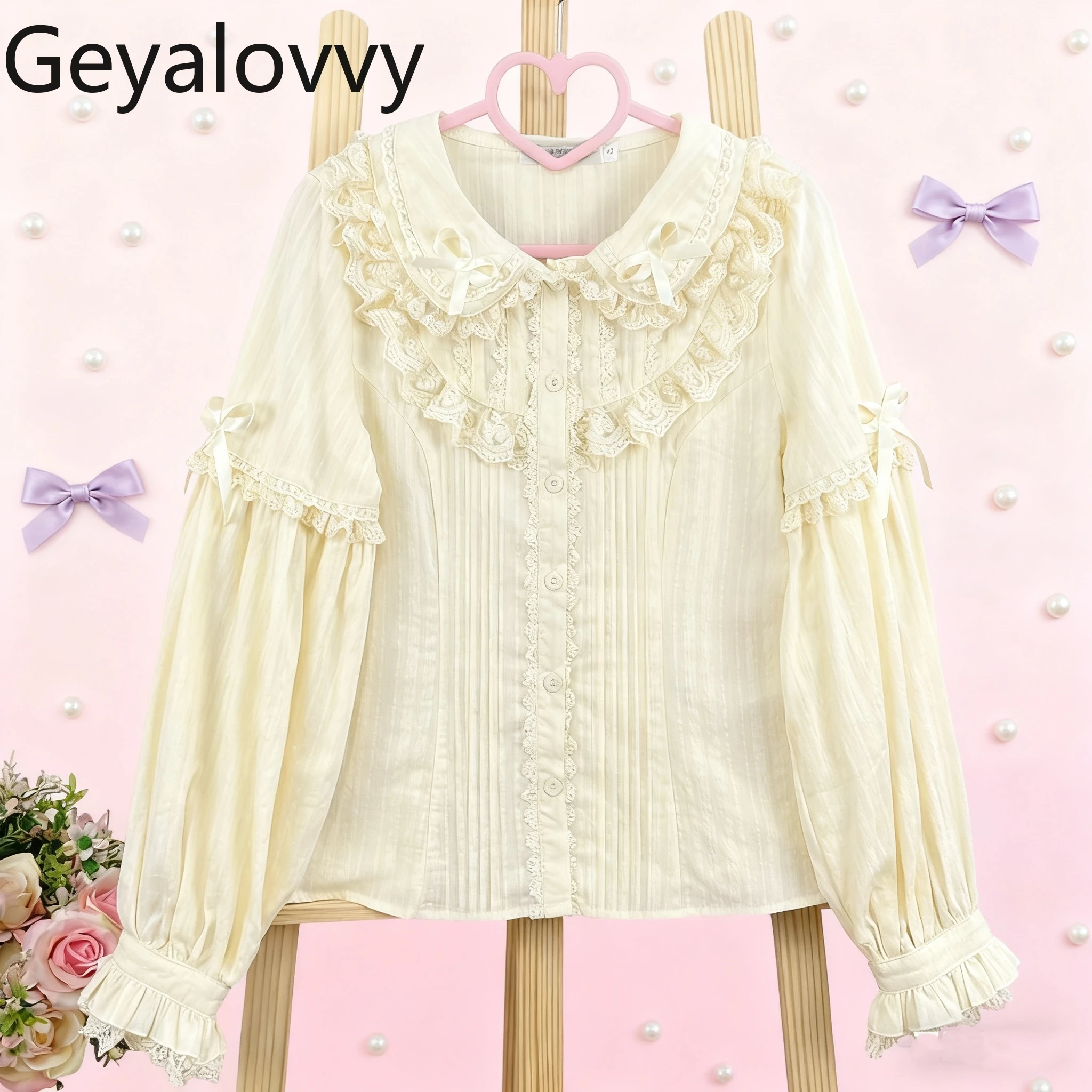 Топы с длинными рукавами и кукольным воротником в стиле Лолиты, осень-зима, новая милая милая базовая рубашка в японском стиле для девочек, универсальная кружевная блузка с бантом
Топы с длинными рукавами и кукольным воротником в стиле Лолиты, осень-зима, новая милая милая базовая рубашка в японском стиле для девочек, универсальная кружевная блузка с бантом