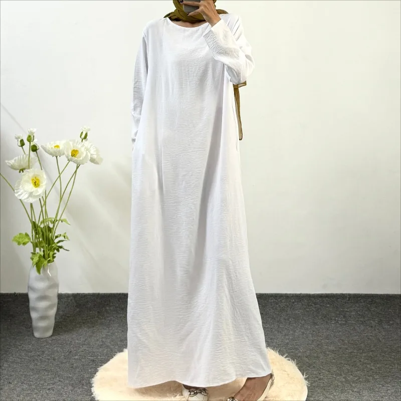 Abaya Muslim Modest Dresses Islamic Clothing Long Sleeve Solid Loose Casual O-neck Maxi Inner Dress Women Ramadan Prayer Dresses
Abaya Muslim Modest Dresses Islamic Clothing Long Sleeve Solid Loose Casual O-neck Maxi Inner Dress Women Ramadan Prayer Dresses