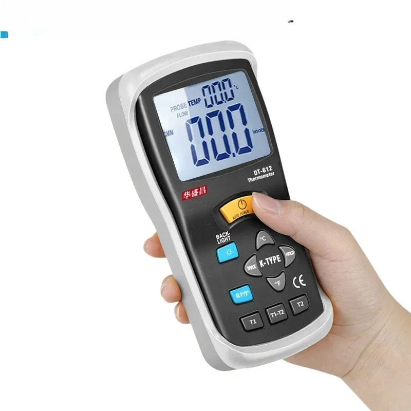Thermocouple Thermometer High Precision Industrial Digital Thermometer with Probe DT-612/DT-613
Thermocouple Thermometer High Precision Industrial Digital Thermometer with Probe DT-612/DT-613