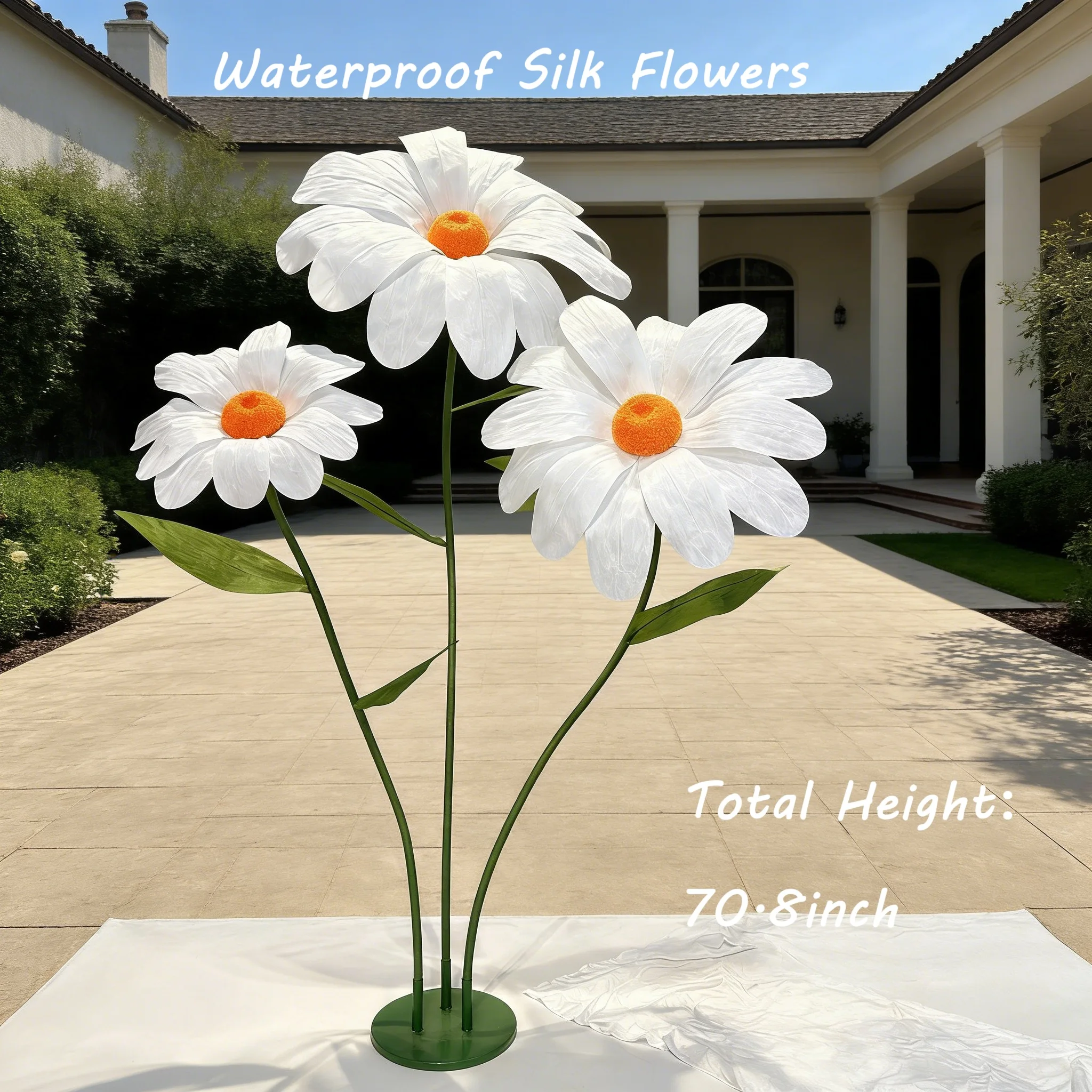 Waterproof Giant Daisy Silk Flower Artificial Plants Decoration Window Display Garden Home Road Guide Decor With Stems And Stand
Waterproof Giant Daisy Silk Flower Artificial Plants Decoration Window Display Garden Home Road Guide Decor With Stems And Stand