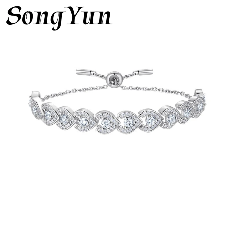 SONGYUN Brand Jewelry 925 Sterling Silver Bracelet D Color Moissanite Diamond Tennis Bracelets 18k Gold Plated SYT Patent Bangle
SONGYUN Brand Jewelry 925 Sterling Silver Bracelet D Color Moissanite Diamond Tennis Bracelets 18k Gold Plated SYT Patent Bangle