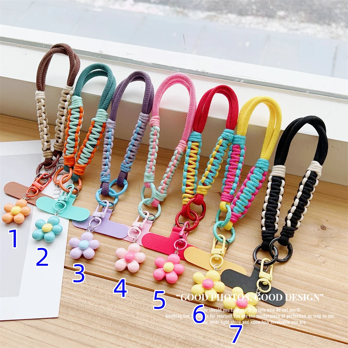 Lanyard Short Bracelet Straps Keychain Braid Flower Design for Mobile Phone Accessories
Lanyard Short Bracelet Straps Keychain Braid Flower Design for Mobile Phone Accessories