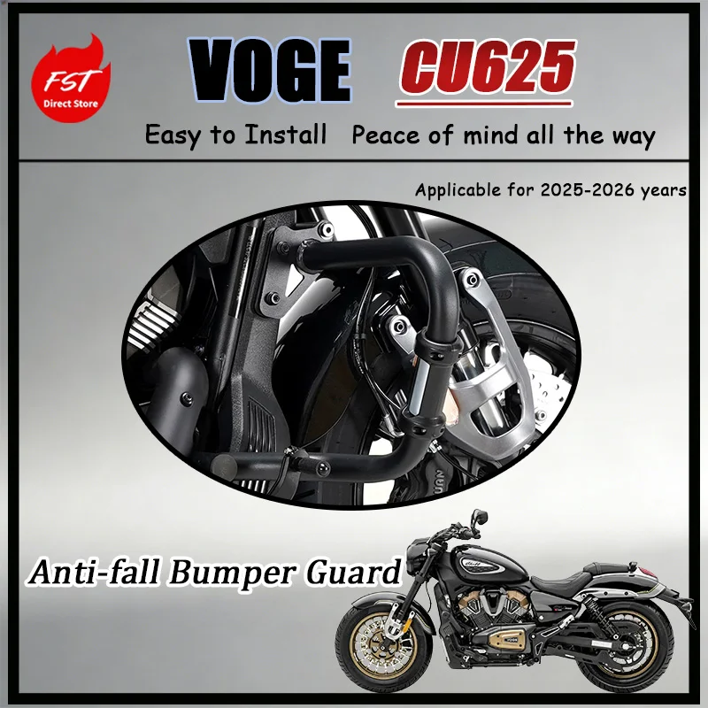FOR Voge CU625 AMT High-Strength Steel Crash Bar Anti-Collision Protective Bumper Reinforced Mod Part for Vehicle Safety