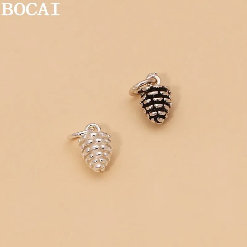 BOCAI New S925 Sterling Silver Jewelry Vintage Fashion Black And White Pine Cone Pendant Selected Gifts For Men and Women
BOCAI New S925 Sterling Silver Jewelry Vintage Fashion Black And White Pine Cone Pendant Selected Gifts For Men and Women